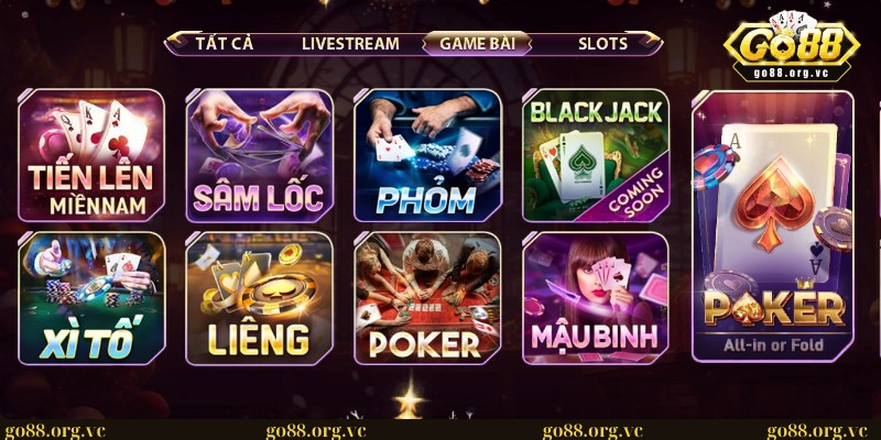 Danh sách game bài ăn khách nhất tại sàn giải trí Gemwin
