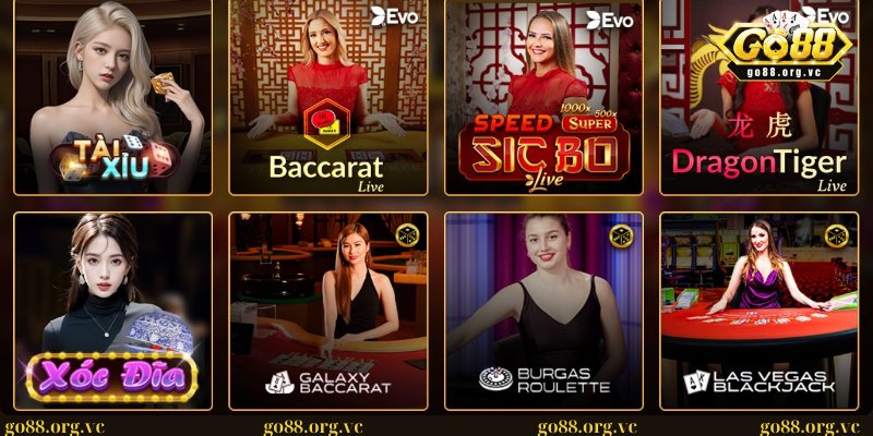 Game Go88 với hình thức live trực tiếp hấp dẫn, kịch tính
