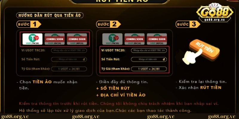 Rút tiền GO88: Hướng dẫn chi tiết chỉ trong 5 phút 3 Hướng dẫn giao dịch rút chỉ mất 5 phút tại thương hiệu GO 88
