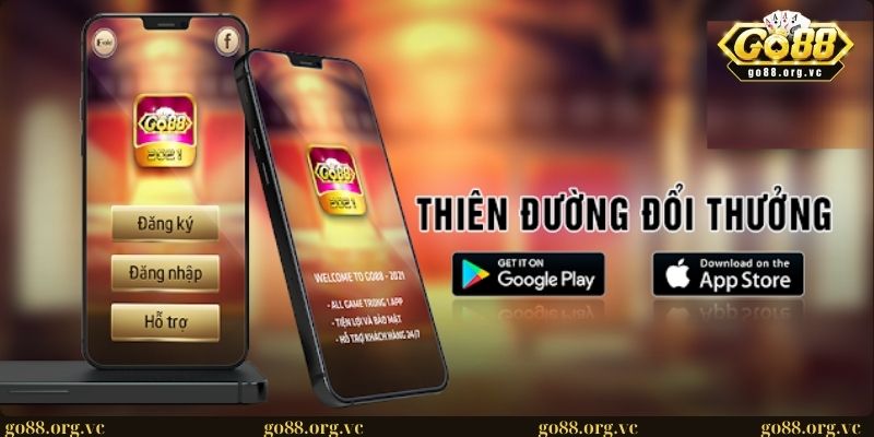 Tải ứng dụng để trải nghiệm đỉnh cao tại sân chơi GO 88